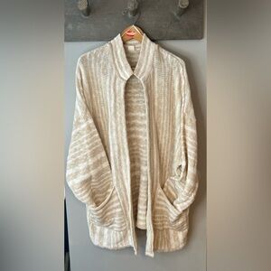 Oversized slouchy linen cotton cardigan